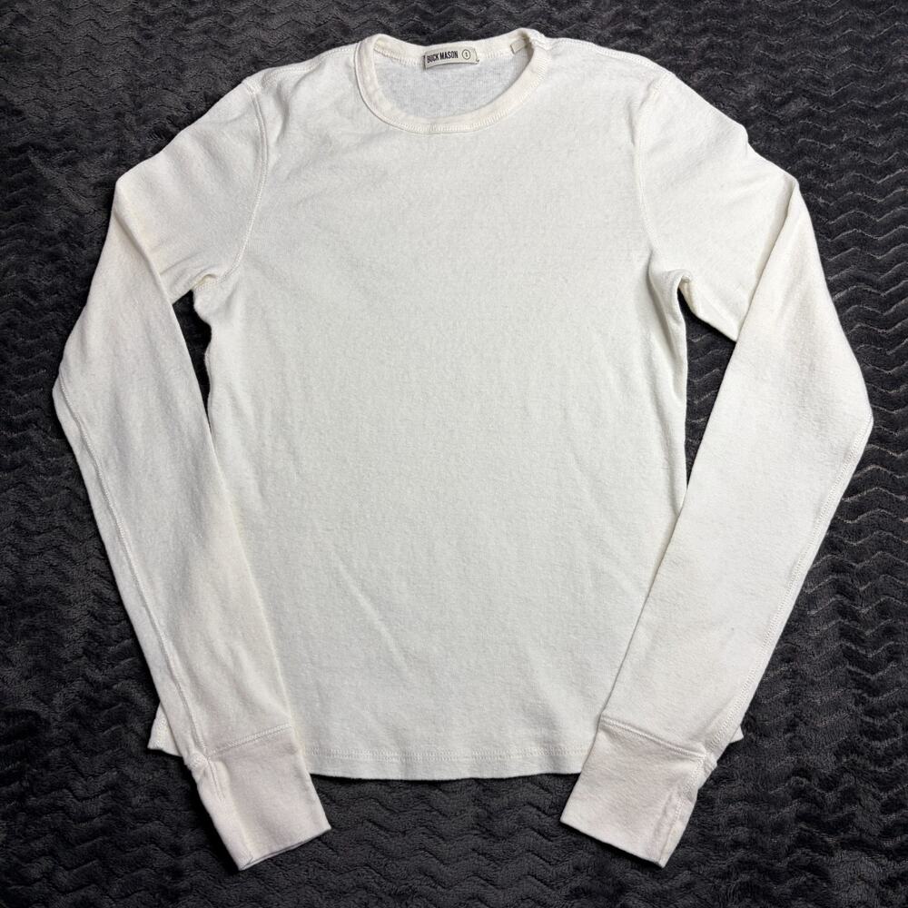 Buck Mason rib natural Tee long sleeves size Small